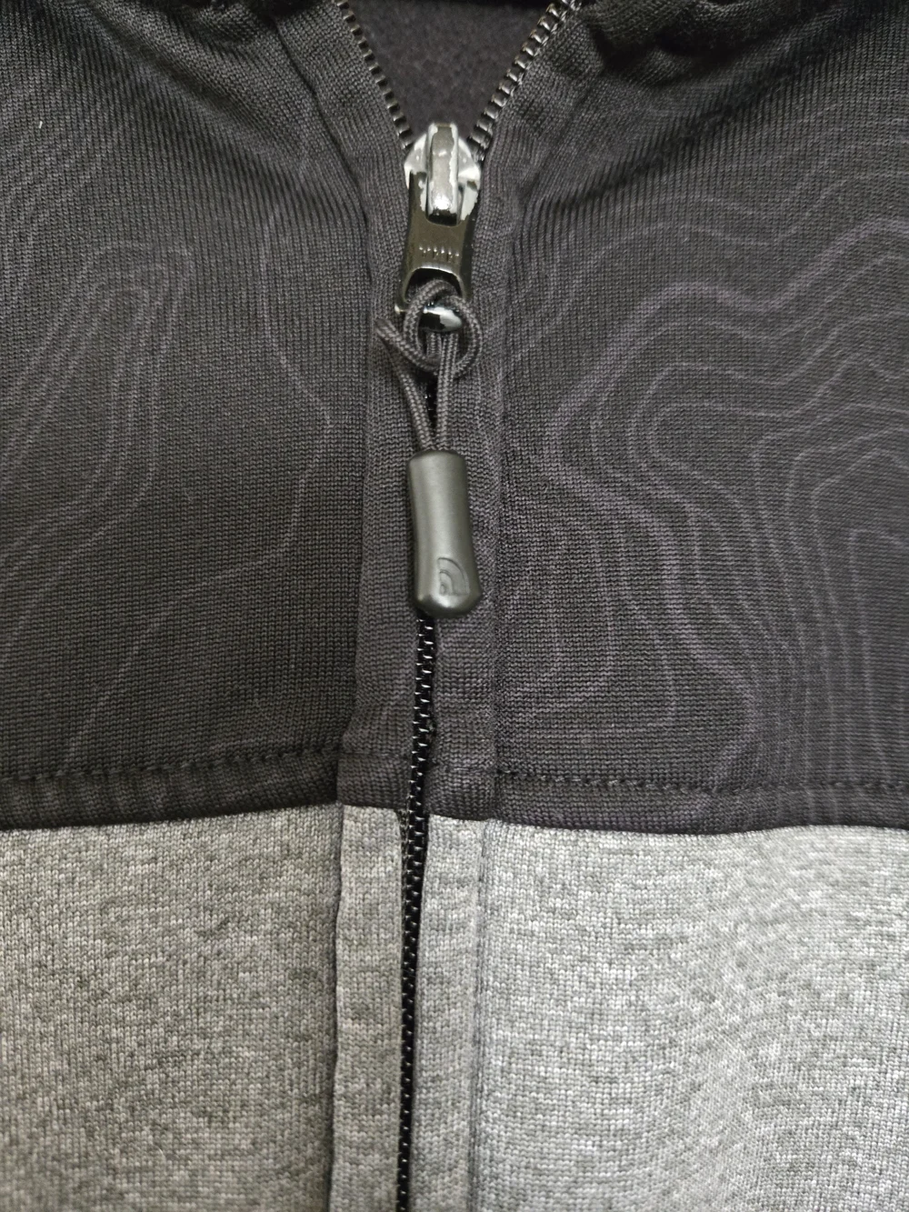 The North Face Black & Gray Two-Tone Hooded Zip Sweatshirt Jacket